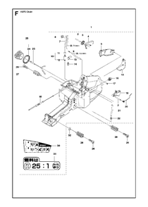 Fuel Tank Diagram and Parts List for K970CHAIN 2011-12 Husqvarna Circular Saw