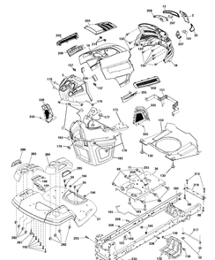 Chassis / Frame Diagram and Parts List for YTH2348-240443 2012-11 Husqvarna Lawn Tractor