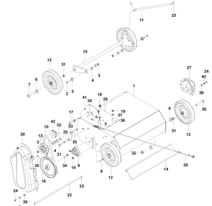 Frame 18 Inch Diagram and Parts List for DT18BF (966067001)(2010-02) Husqvarna Dethatcher