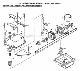 Page C Diagram and Parts List for 3H402C 1999 And Before Husqvarna Lawn Mower