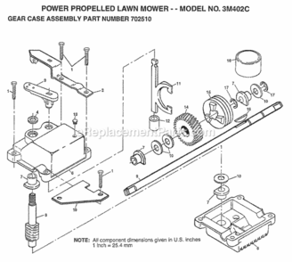 Page A Diagram and Parts List for 3M402C 1999 And Before Husqvarna Lawn Mower