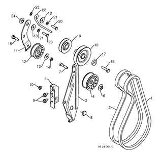 Chassis, Engine And Pulleys 1 Diagram and Parts List for 14527E (96193007500)(2011-06) Husqvarna Snow Blower
