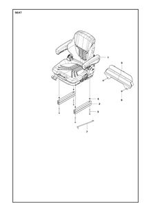 Seat Diagram and Parts List for P525  Husqvarna Lawn Mower