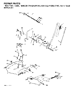 Mower Lift / Deck Lift Diagram and Parts List for YTH1848XP (HAU18H48J, 954170226)(2004-09) Husqvarna Lawn Tractor