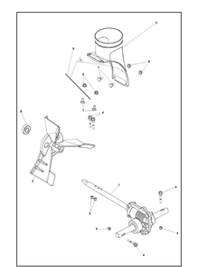 Auger Housing And Impeller 6 Diagram and Parts List for ST424  Husqvarna Snow Blower