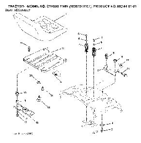 Seat Diagram and Parts List for CTH220TWIN (96061019101, 960610191)(2007-05) Husqvarna Lawn Tractor