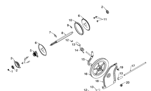 Drive 2 Diagram and Parts List for ST224 (96193009606)(2019-03) Husqvarna Snow Blower