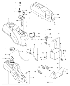 Ignition System Diagram and Parts List for RZ4622TBF (967176201)(2013-06) Husqvarna Lawn Mower