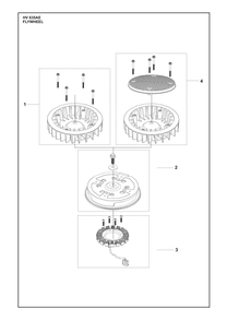 Flywheel And Ignition Assembly Diagram and Parts List for HV635AE  Husqvarna Engine