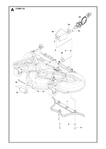 61-Inch/155cm Cutting Deck 2 Diagram and Parts List for P520D 20120100001 - 20143999999 Husqvarna Lawn Tractor