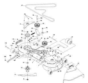 Mower Deck / Cutting Deck Diagram and Parts List for 54CC-ELECT 2020-04 Husqvarna Lawn Tractor Accessories