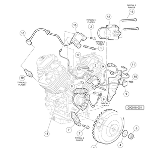 Ignition Components And Flywheel Diagram and Parts List for HUV4420G 2006-11 Husqvarna Lawn Tractor