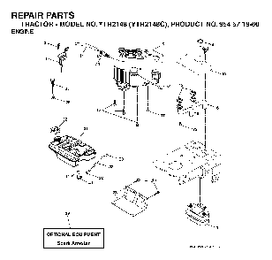 Engine Diagram and Parts List for YTH2148C (954571960)(2004-03) Husqvarna Lawn Tractor