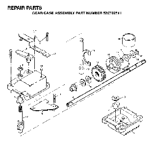 Gear Case Diagram and Parts List for 56SFE (954076401A)(1995-09) Husqvarna Lawn Mower