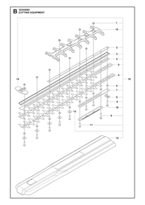 Cutting Equipment Diagram and Parts List for 322IHD60  Husqvarna Trimmer