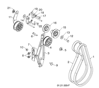 Chassis, Engine And Pulleys 2 Diagram and Parts List for ST268EP (96191003813)(2014-07) Husqvarna Snow Blower