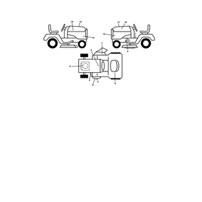 Decals Diagram and Parts List for GTH52XLS-96045005700  Husqvarna Lawn Tractor