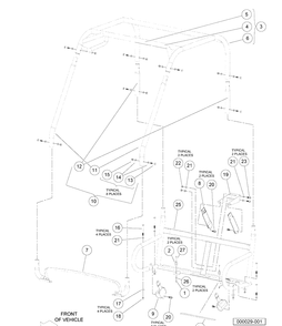 Rops Diagram and Parts List for HUV4420G 2006-11 Husqvarna Lawn Tractor