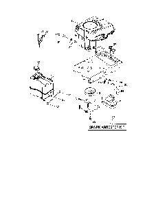Engine Diagram and Parts List for YTH20K46-96043003300  Husqvarna Lawn Tractor