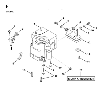 Engine And Cutting Equipment Diagram and Parts List for LT125 (954170002-A)(1997-03) Husqvarna Lawn Tractor