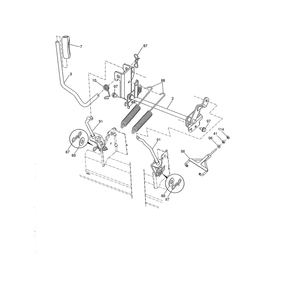 Mower Lift Diagram and Parts List for 96043020300  Husqvarna Lawn Tractor