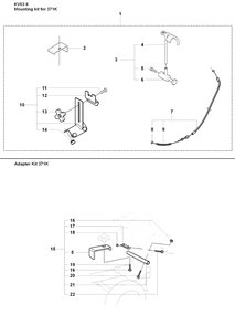 Mounting Kit  1 Diagram and Parts List for KV03 (K1250-371K-375K-3120K)(2007-01) Husqvarna Lawn Tractor Accessories