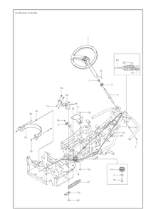 Steering Diagram and Parts List for 967187001  Husqvarna Lawn Tractor Accessories