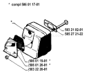 Page H Diagram and Parts List for 40 1985-05 Husqvarna Chainsaw