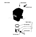 Page J Diagram and Parts List for 40 1986-01 Husqvarna Chainsaw