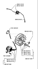 Page H Diagram and Parts List for 40 1986-01 Husqvarna Chainsaw
