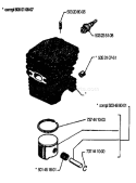 Page J Diagram and Parts List for 40 1990-06 Husqvarna Chainsaw