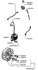 Page G Diagram and Parts List for 40 1990-06 Husqvarna Chainsaw