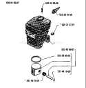 Page J Diagram and Parts List for 40 1991-06 Husqvarna Chainsaw