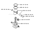 Page K Diagram and Parts List for 40B 40 B 1991-12 Husqvarna Leaf Blower / Vacuum