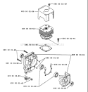 Page F Diagram and Parts List for 40B 40 B 1991-12 Husqvarna Leaf Blower / Vacuum