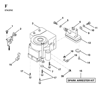 Engine And Cutting Equipment Diagram and Parts List for LT130 (954820081-D)(1997-03) Husqvarna Lawn Tractor