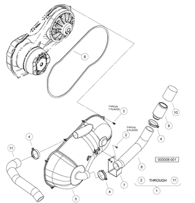 Clutch Cover (Sealed) Diagram and Parts List for HUV4420G 2006-11 Husqvarna Lawn Tractor