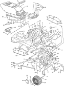 Page F Diagram and Parts List for 4125G 4125 G 1992-01 Husqvarna Lawn Tractor