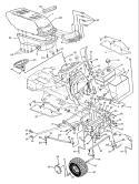 Page E Diagram and Parts List for 4125H 4125 H 1992-01 Husqvarna Lawn Tractor
