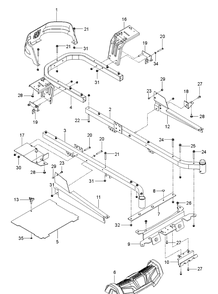 Frame Diagram and Parts List for Z242F (96795380200)(2018-10) Husqvarna Lawn Mower