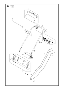 Handle Diagram and Parts List for LC356VP (967988801)(2019-11) Husqvarna Lawn Mower