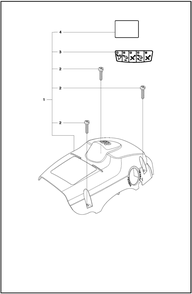 Cover Diagram and Parts List for 1202020  Husqvarna Chainsaw