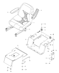 Seat Diagram and Parts List for EZ4824TFBF (96665950201)(2012-06) Husqvarna Lawn Mower