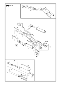 Arm One Diagram and Parts List for DXR250 (11)(2010-09) Husqvarna Demolition Hammer