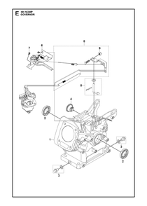 Governor Diagram and Parts List for HH163MP  Husqvarna Engine