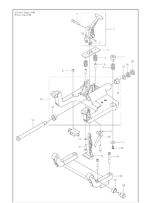 Pivoting Arm Diagram and Parts List for CEORA  Husqvarna Brush Cutter