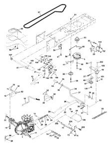 Drive Diagram and Parts List for YTH1542XP (954567253-B)(2001-11) Husqvarna Lawn Tractor