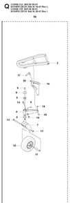 52 Inch/132cm Cutting Deck 3 Diagram and Parts List for PT26D (965160601)(2008-03) Husqvarna Lawn Mower