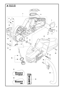 Electrical Diagram and Parts List for 535IXP  Husqvarna Chainsaw