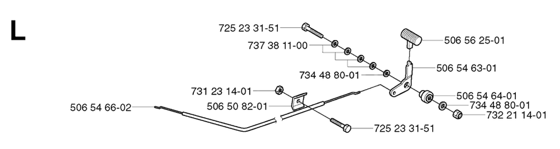 Controls 2 Diagram and Parts List for R13 2003-01 Husqvarna Lawn Tractor